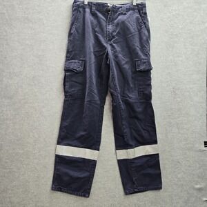 Tyndale Men Pants 32X32 Navy Work Cargo Twill K215T Flame Resistant FR High Vis